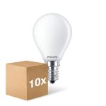 Mehrfachpackung 10x Philips Corepro LED Lustre E14 Kugel Matt 6.5W 806lm - 827  | Ersatz Für 60W