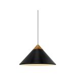 DFTP by Nordlux Kinto Suspension Luminaire Métal et Bois Noir | 420mm - Convient pour E27