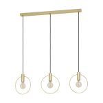 Eglo Suspension Luminaire Manizales Échantillon Dorée | IP20 - Convient pour 3x E27 