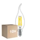 Lot 10x Philips MASTER LED E14 Bent-tip Bougie Filament Claire 3.4W 470lm - 922-927 Dim To Warm | Meilleur Rendu De Couleur - Dimmable - Remplacement 40W