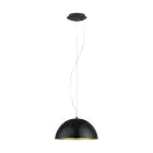 Eglo Suspension Luminaire Gaeta 1 Échantillon Noir Dorée | IP20 - Convient pour 1x E27 