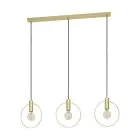 Eglo Suspension Luminaire Manizales Échantillon Dorée | IP20 - Convient pour 3x E27 