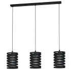 Eglo Suspension Luminaire Cremella Échantillon Noir | Convient pour 3x E27