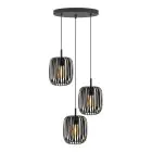 Eglo Suspension Luminaire Romazzina Échantillon Noir | Convient pour 3x E27